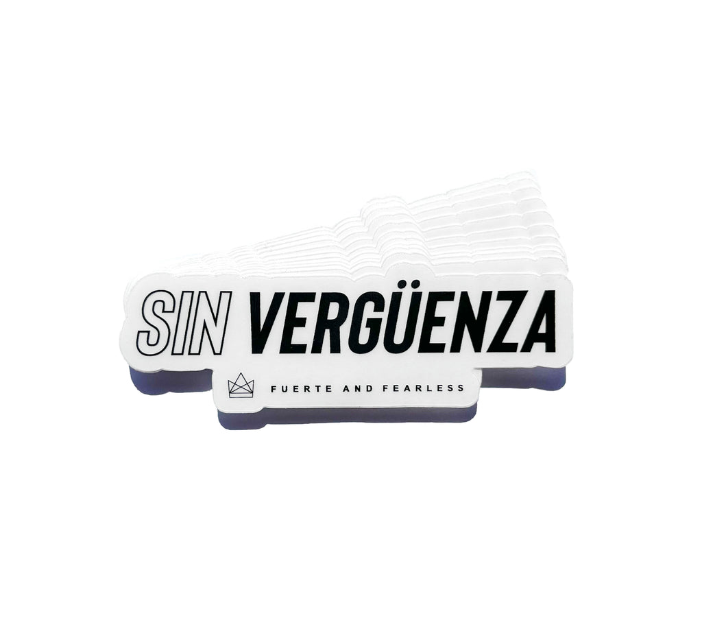 'Sin Vergüenza' Clear Die Cut Vinyl Sticker