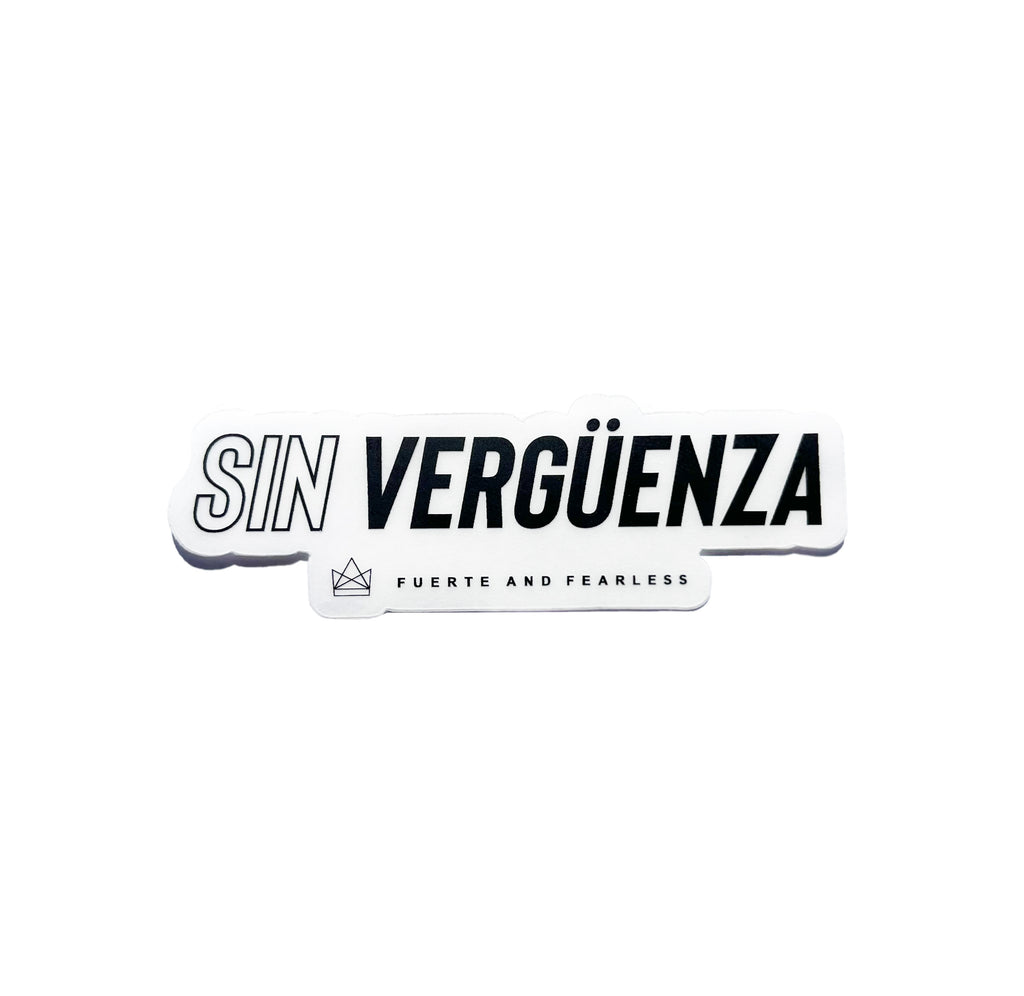 'Sin Vergüenza' Clear Die Cut Vinyl Sticker